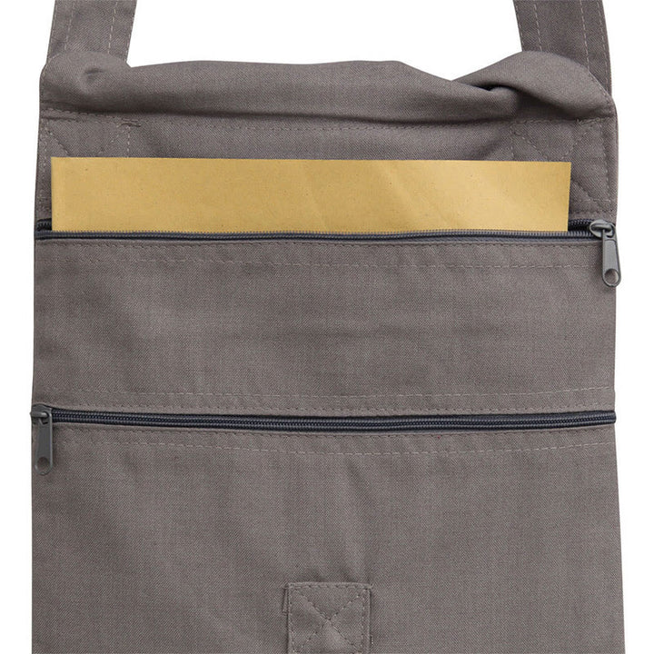 Lotus Embroidered Spiritual Mind Practice Cotton Shoulder Bag Crossbody Bag - image 6