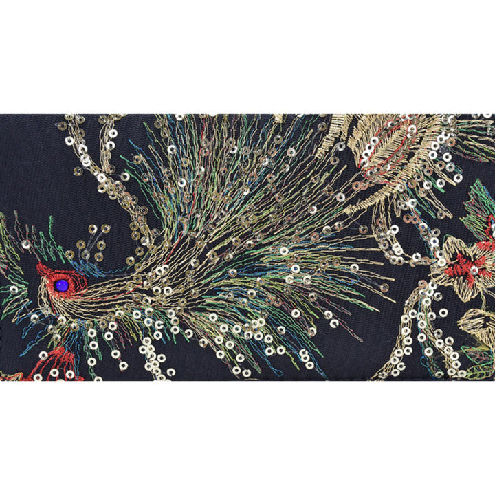 Peacock Double-sided Embroidery Cash Holder Wallet Shopping Purse - image 12