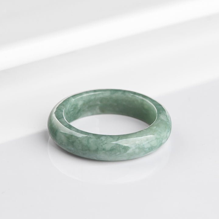 Buddha Stones Natural Jade Abundance Healing Ring