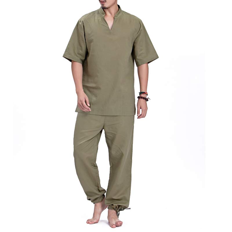 Meditation Prayer Spiritual Zen Practice Yoga Clothing Men's Set