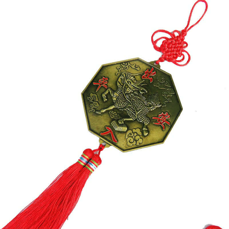 Feng Shui Bagua Map Chinese Knotting Harmony Energy Map Mirror - 10CM Kirin Bagua Map - image 20