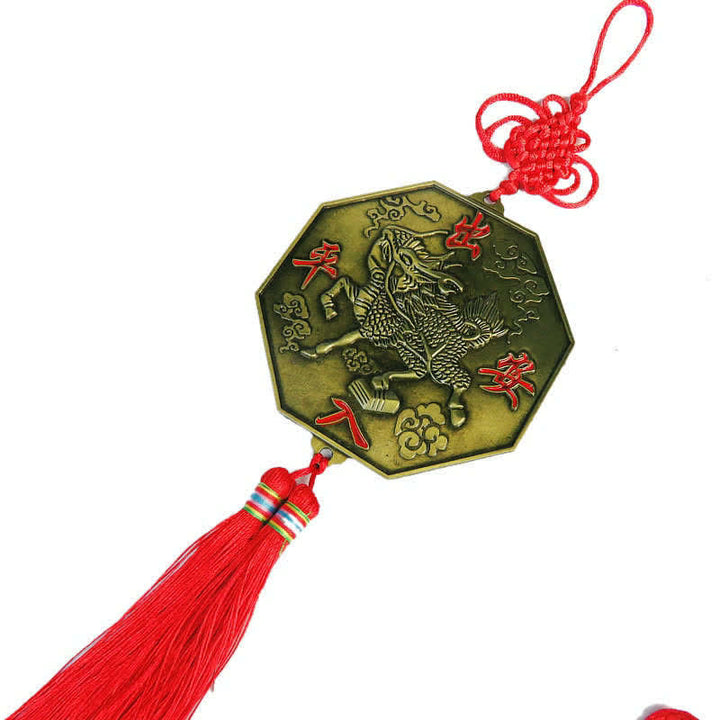 Feng Shui Bagua Map Chinese Knotting Harmony Energy Map Mirror - 10CM Kirin Bagua Map - image 20