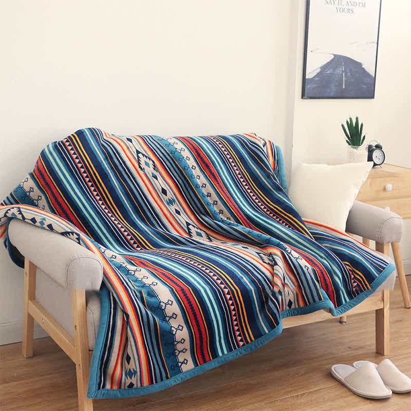 Geometric Warm Soft Bed Throw Blanket - 127cm*152cm - image 0