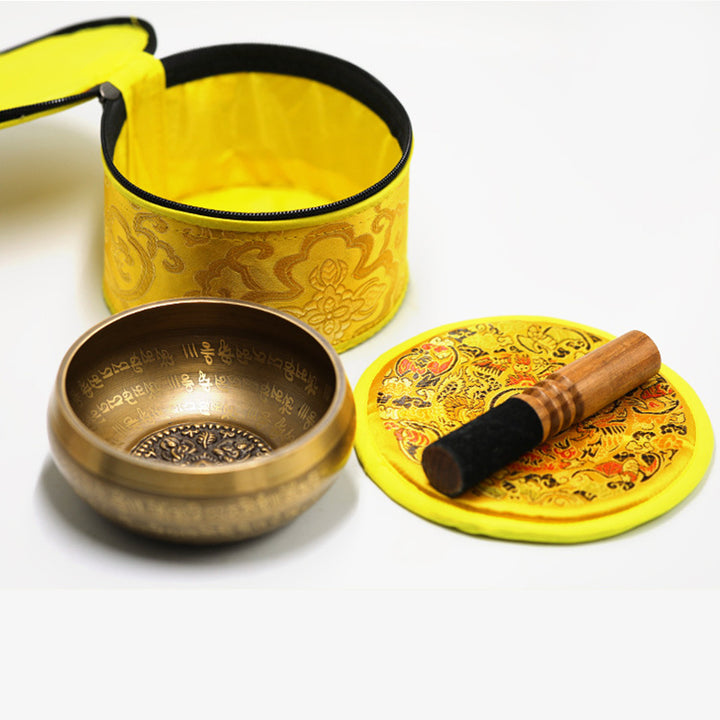 Tibetan Sound Bowl Handcrafted for Yoga Mindfulness and Meditation Singing Bowl Set - image 0