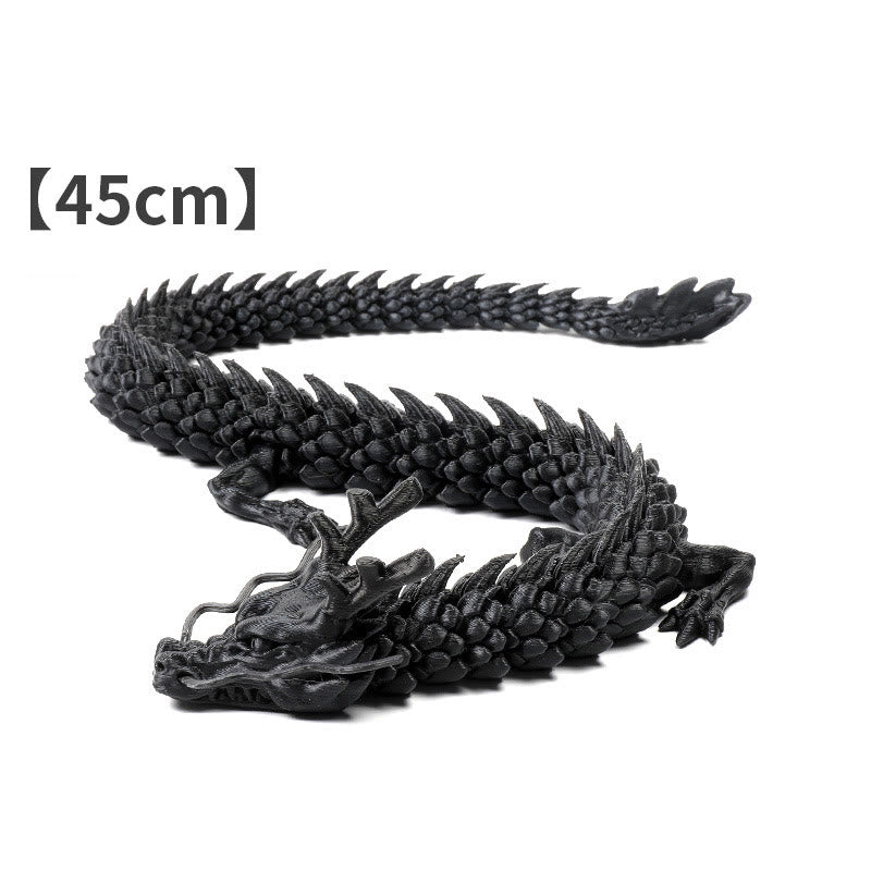 Feng Shui Dragon Luminous 3D Printed Dragon Luck Success Home Decoration - Black Dragon 45cm - image 9