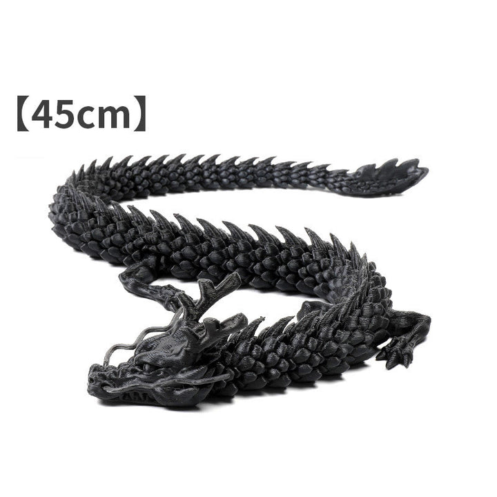 Feng Shui Dragon Luminous 3D Printed Dragon Luck Success Home Decoration - Black Dragon 45cm - image 9