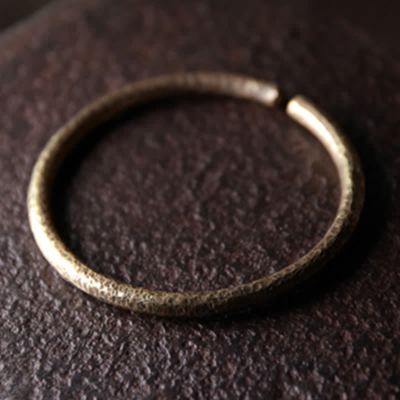Buddha Stones Rustic Design Copper Balance Adjustable Cuff Bracelet - image 9