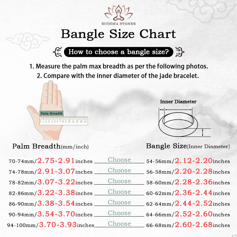Buddha Stones Natural Jade Fortune Blessing Bangle Bracelet - image 13