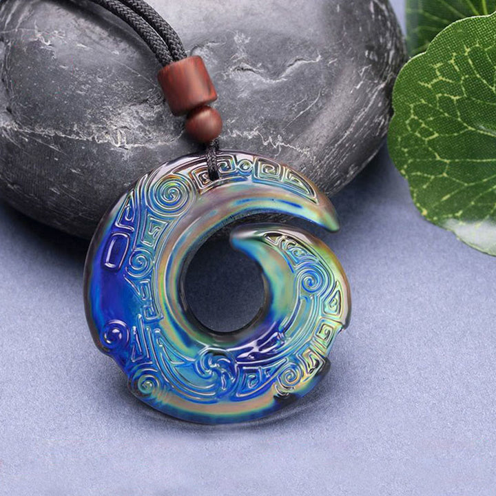 Color-Changing One's Luck Improves Design Pattern Liuli Crystal Necklace Pendant - image 11