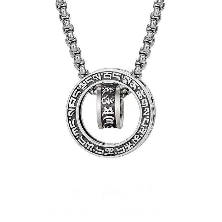 Buddha Stones Tibetan Om Mani Padme Hum Carved Peace Purity Chain Necklace Pendant - image 17