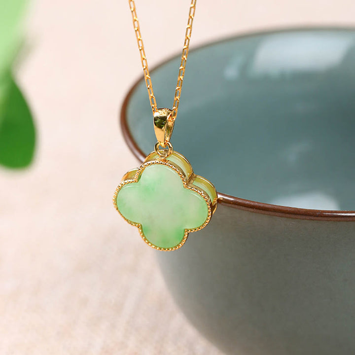 Buddha Stones "May Luck and Joy Be With You" Jade Necklace Includes Gift Message Card - image 4