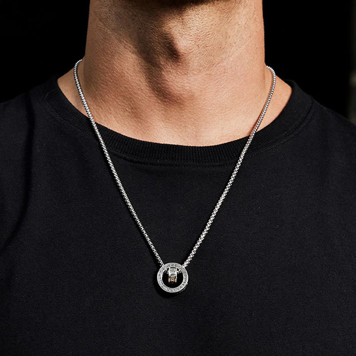 Buddha Stones Tibetan Om Mani Padme Hum Carved Peace Purity Chain Necklace Pendant - image 12