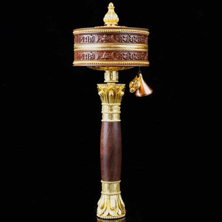 Tibetan Prayer Wheel Six True Words Copper Balance Decoration - Large - image 3