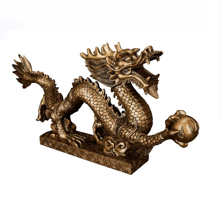 Buddha Stones Feng Shui Dragon Auspicious Cloud Wealth Luck Decoration