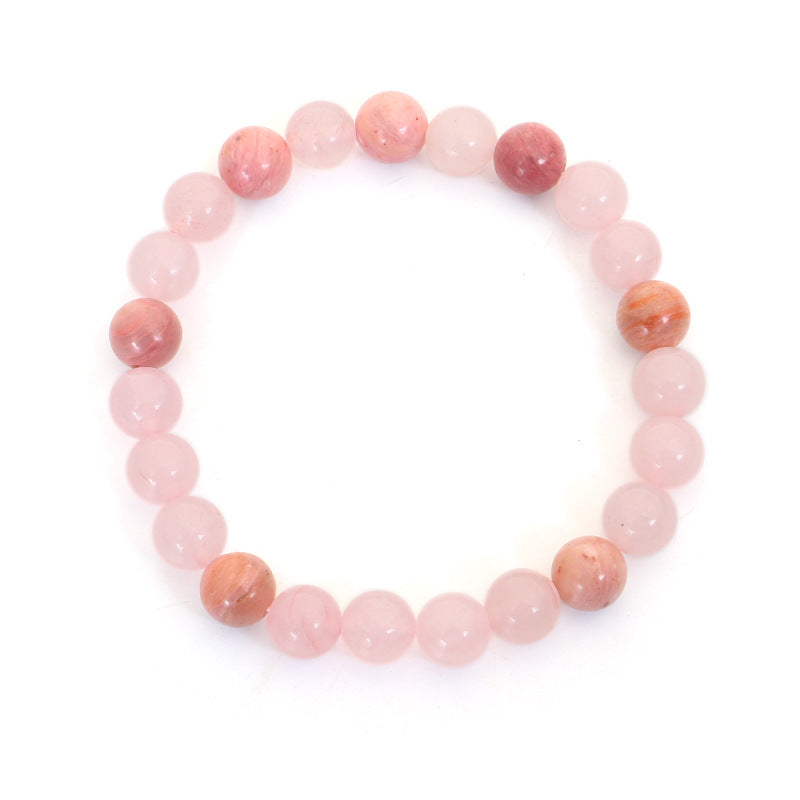 108 Mala Beads Pink Crystal Love Tassel Bracelet - Bracelet - image 3