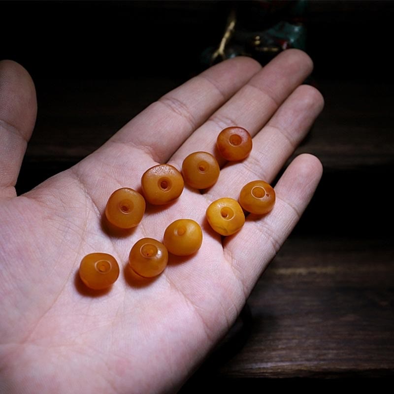 Buddha Stones 925 Sterling Silver Chinese Zodiac Natal Buddha Natural Amber Clear Anxiety Bracelet - image 7