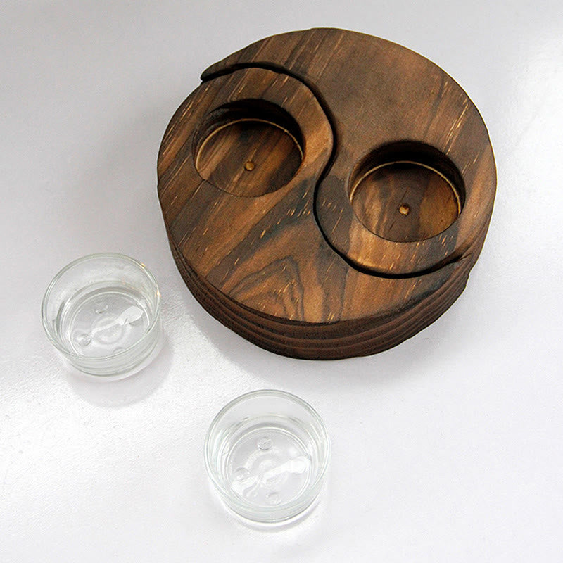 Yin Yang Wood Candle Holder Meditation Rituals Use Items - image 16