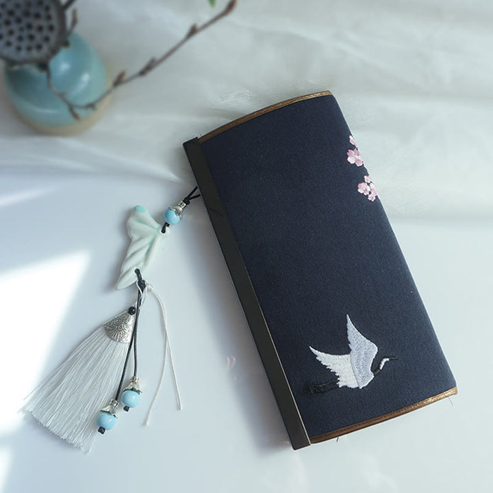 Flower Plum Peach Blossom Bamboo Double-sided Embroidery Large Capacity Cash Holder Wallet Shopping Purse - image 27