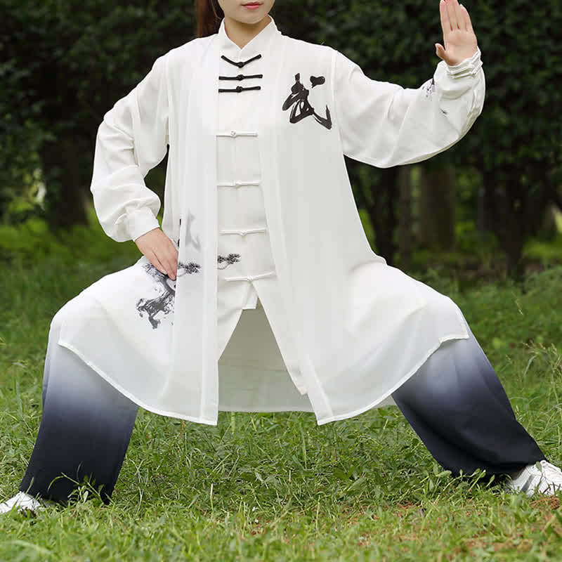 3Pcs Yin Yang Tree Tai Chi Spiritual Zen Practice Meditation Prayer Uniform Unisex Clothing Set - image 2