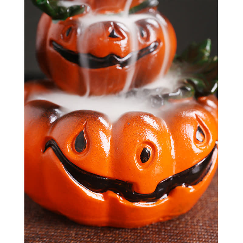 Halloween Pumpkins Ghost Resin Backflow Smoke Fountain Incense Burner Decoration - image 11
