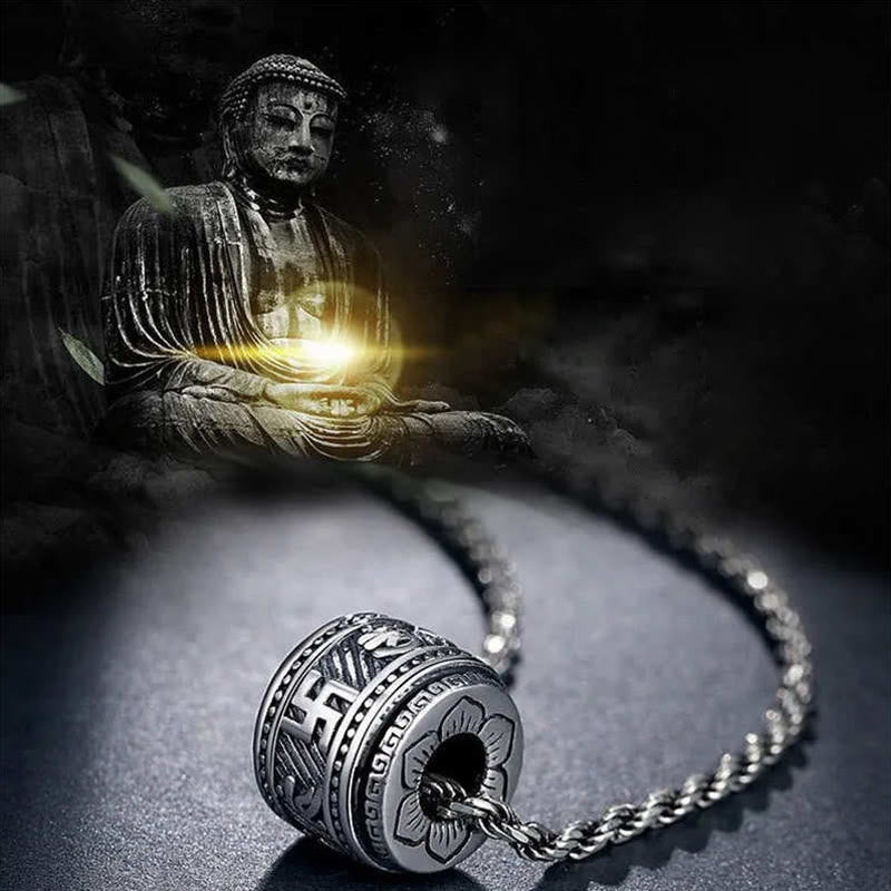 Buddha Stones Tibet Om Mani Padme Hum Protection Necklace Pendant - image 2