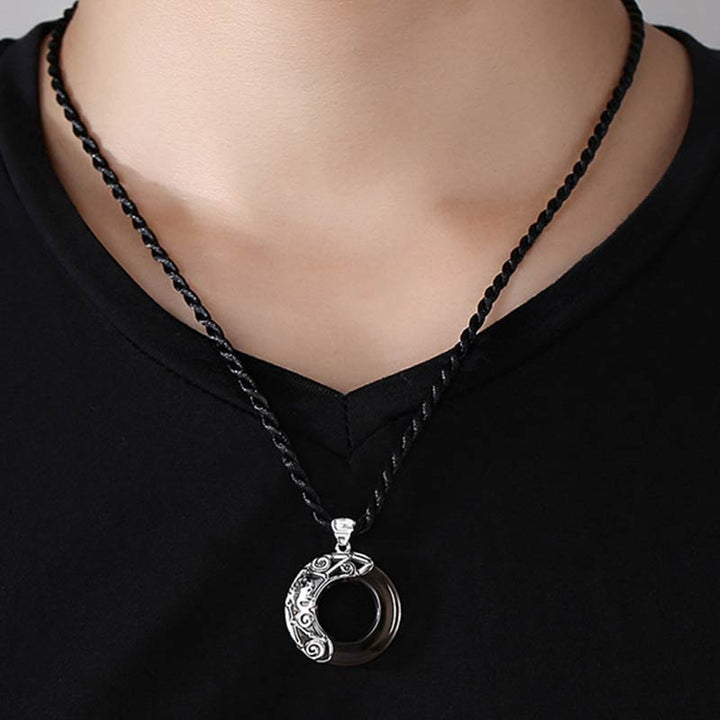Buddha Stones 12 Constellations of the Zodiac Ice Obsidian Blessing Round Pendant Necklace - image 25