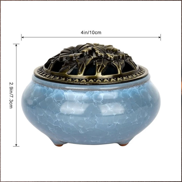 Buddha Stones Colorful Ceramic Incense Burner - image 4