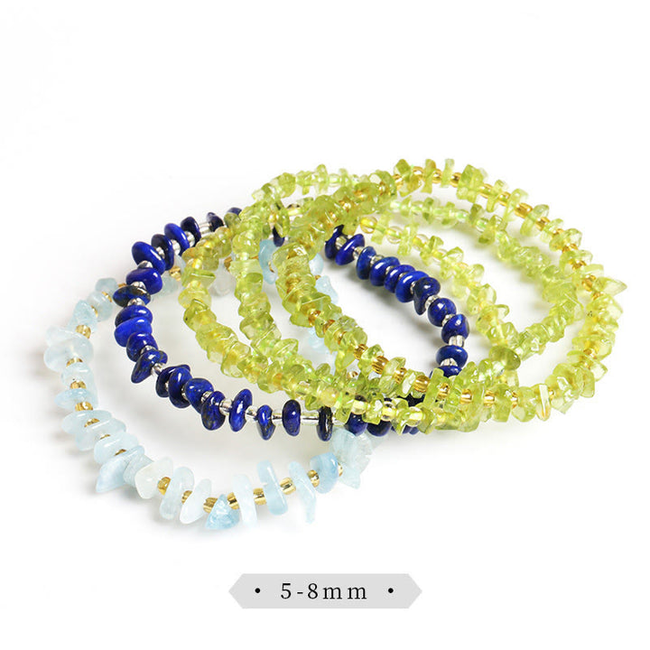 Buddha Stones Natural Irregular Shape Stone Crystal Meditation Balance Bracelet