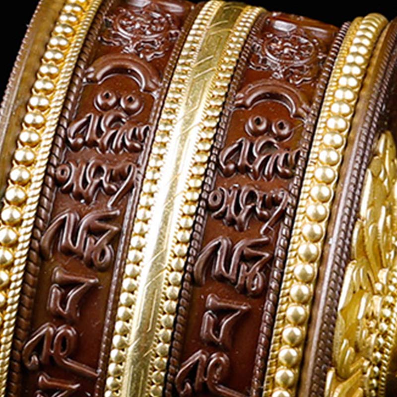 Tibetan Prayer Wheel Six True Words Copper Balance Decoration - image 9