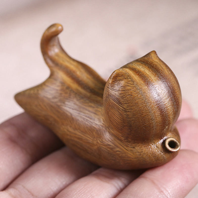 Buddha Stones Green Sandalwood Cute Cat Pattern Soothing Stick Incense Burner Decoration - image 6