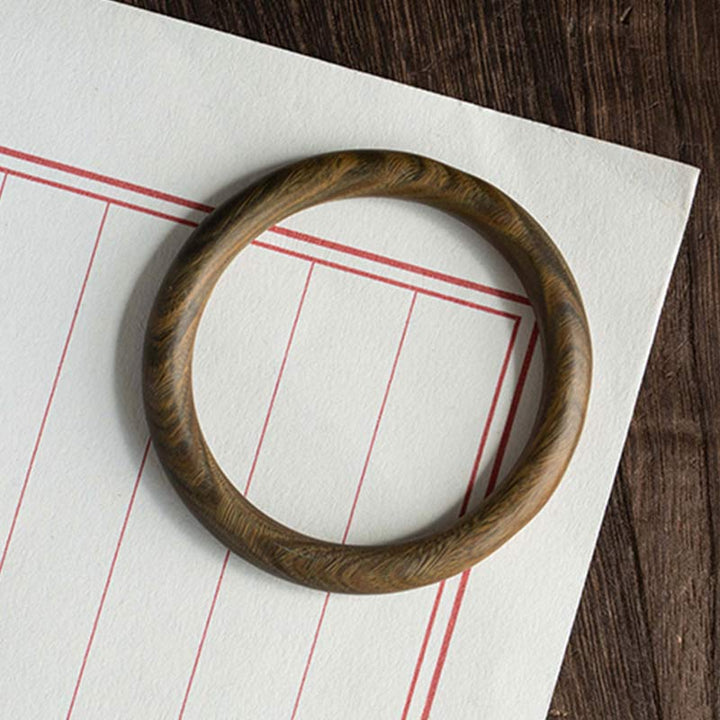 Buddha Stones Tibetan Small Leaf Red Sandalwood Ebony Green Sandalwood Protection Bracelet Bangle - image 23