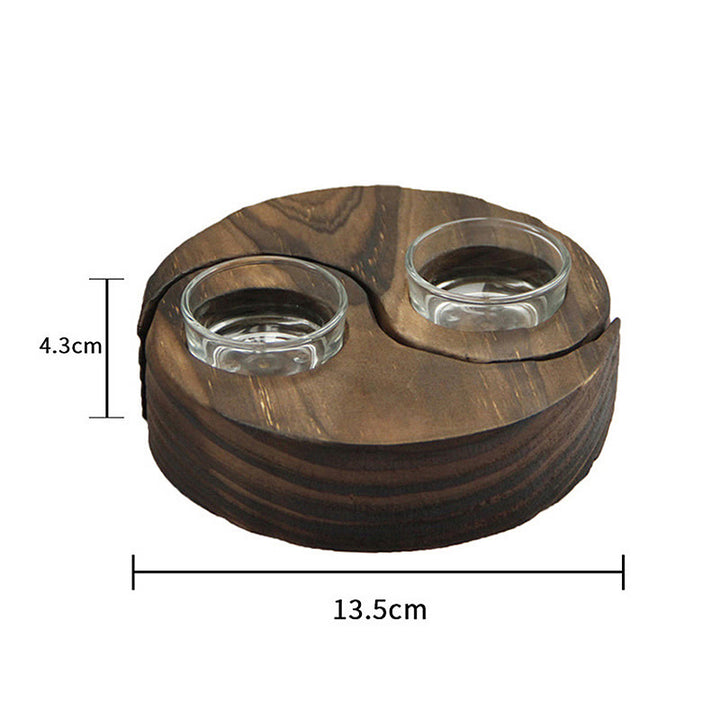 Yin Yang Wood Candle Holder Meditation Rituals Use Items - image 21