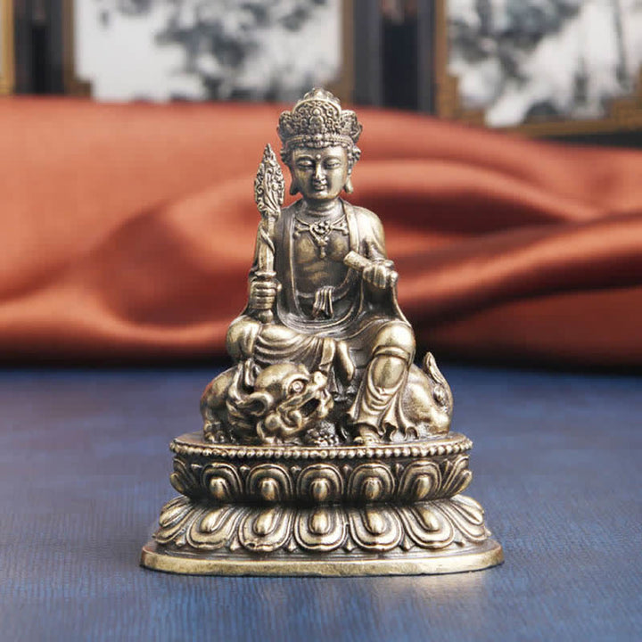 Manjusri Bodhisattva Serenity Copper Statue Decoration - image 2