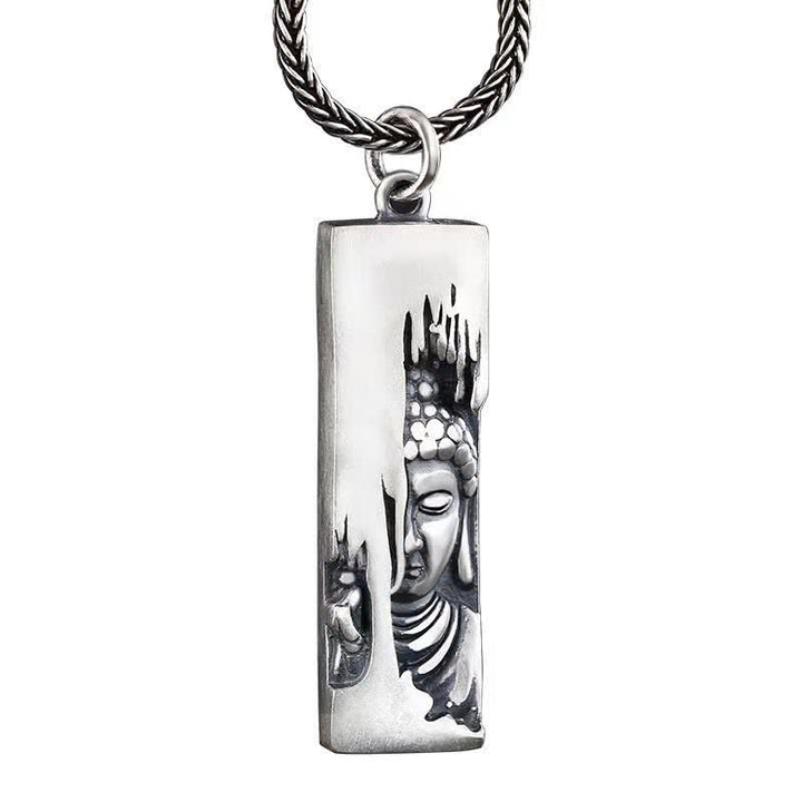 Buddha Stones Tathagata Buddha Strength Protection Amulet Lucky Vintage Style Pendant Necklace - Vintage Style Buddha+60cm Twist Chain - image 15