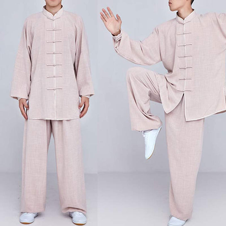Buddha Stones Meditation Zen Prayer Spiritual Tai Chi Qigong Practice Unisex Embroidery Clothing Set - image 13