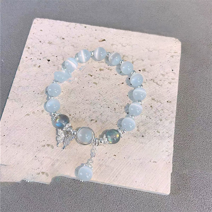 Buddha Stones "Sending Luck and Inner Peace" Cat's Eye Butterfly Bracelet Includes Gift Message Card - image 12