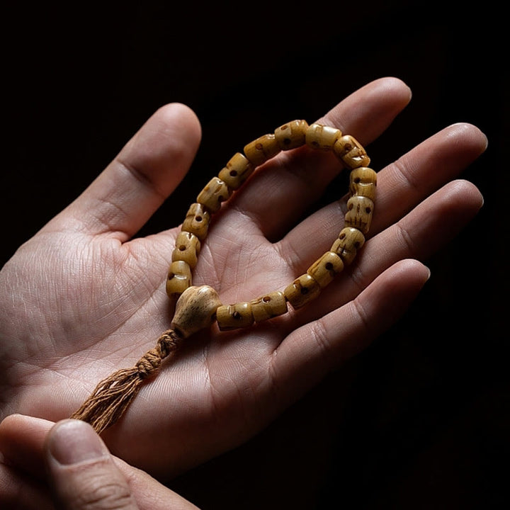 Buddha Stones Tibetan Yak Bone The Lord Of The Corpse Forest Keep Away Evil Spirits Bracelet