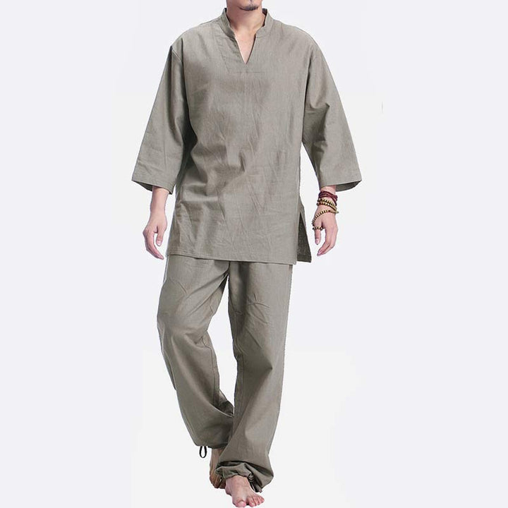 Meditation Prayer Spiritual Zen Practice Yoga Clothing Men's Set