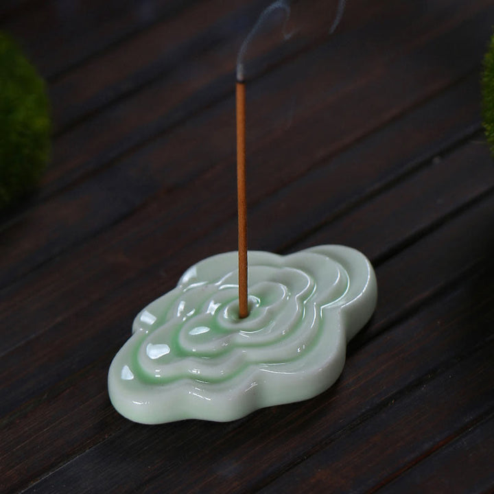Buddha Stones Mini Auspicious Clouds Design Healing Stick Ceramic Small Incense Burner Decoration - image 11