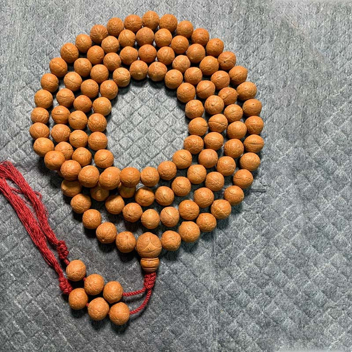 Buddha Stones 108 Mala Beads Nepal Bodhi Seed Luck Wealth Tassel Bracelet