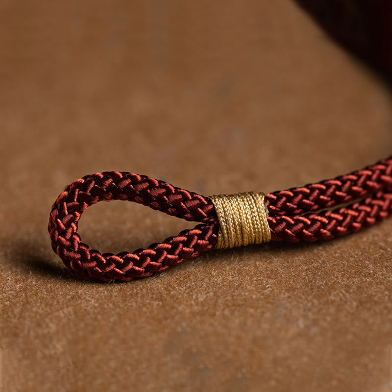 Buddha Stones 925 Sterling Silver Handmade Chinese Zodiac Natal Buddha Cyan Bodhi Seed Protection Braided Red String Bracelet - image 4