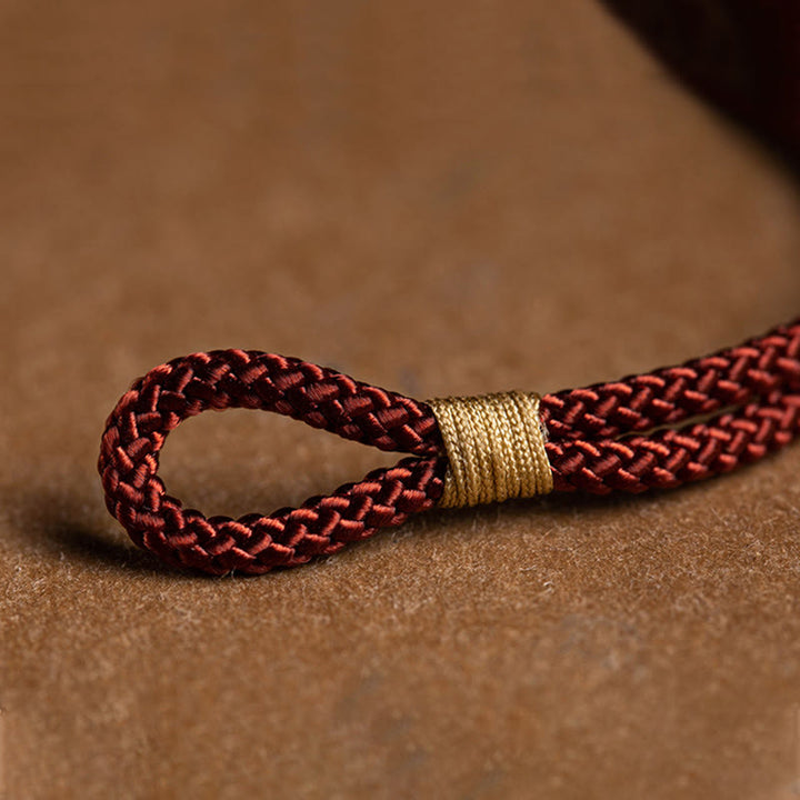 Buddha Stones 925 Sterling Silver Handmade Chinese Zodiac Natal Buddha Cyan Bodhi Seed Protection Braided Red String Bracelet - image 4