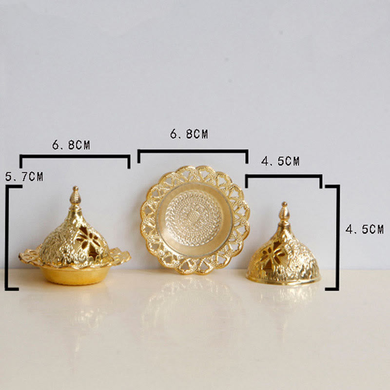 Tibetan Gold Mini Meditation Incense Burner - image 15