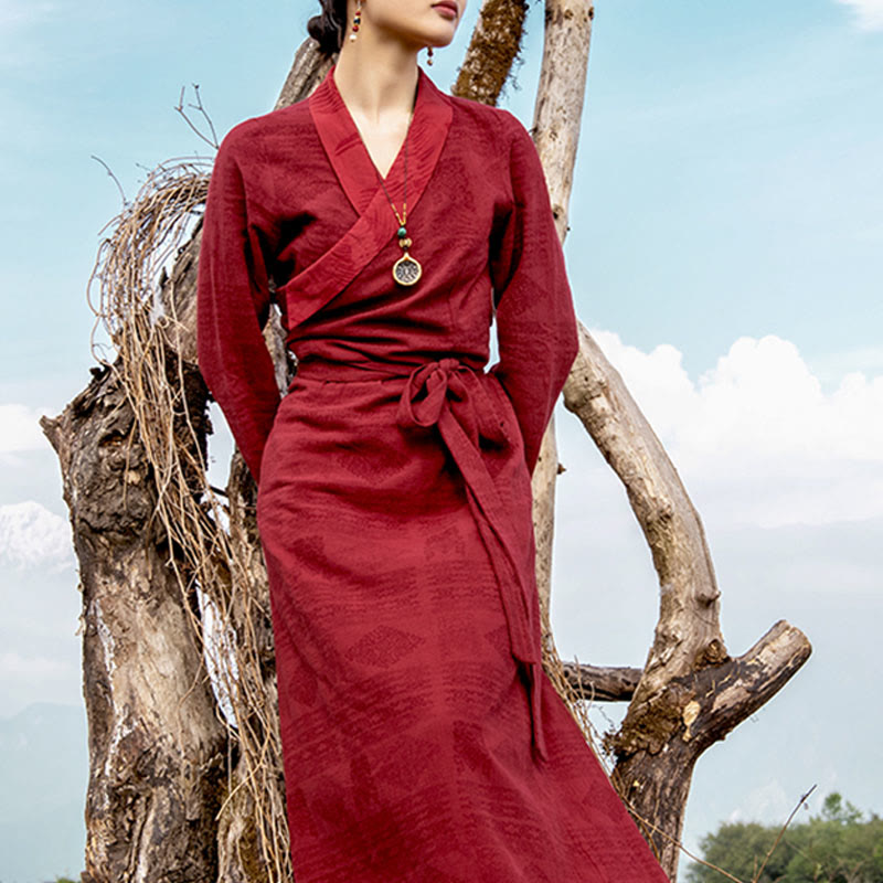 Tibetan Dress Clothing Lhasa Long Wrap Dress Maxi Dress Women Clothing - image 2