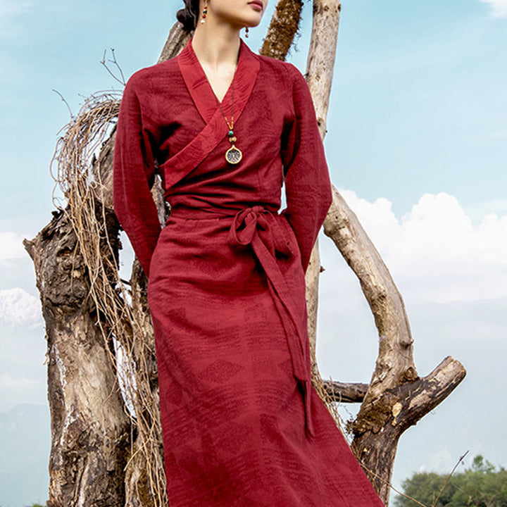 Tibetan Dress Clothing Lhasa Long Wrap Dress Maxi Dress Women Clothing - image 2
