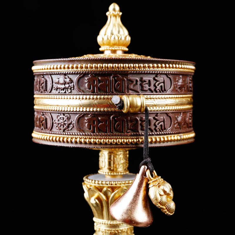 Tibetan Prayer Wheel Six True Words Copper Balance Decoration - image 2