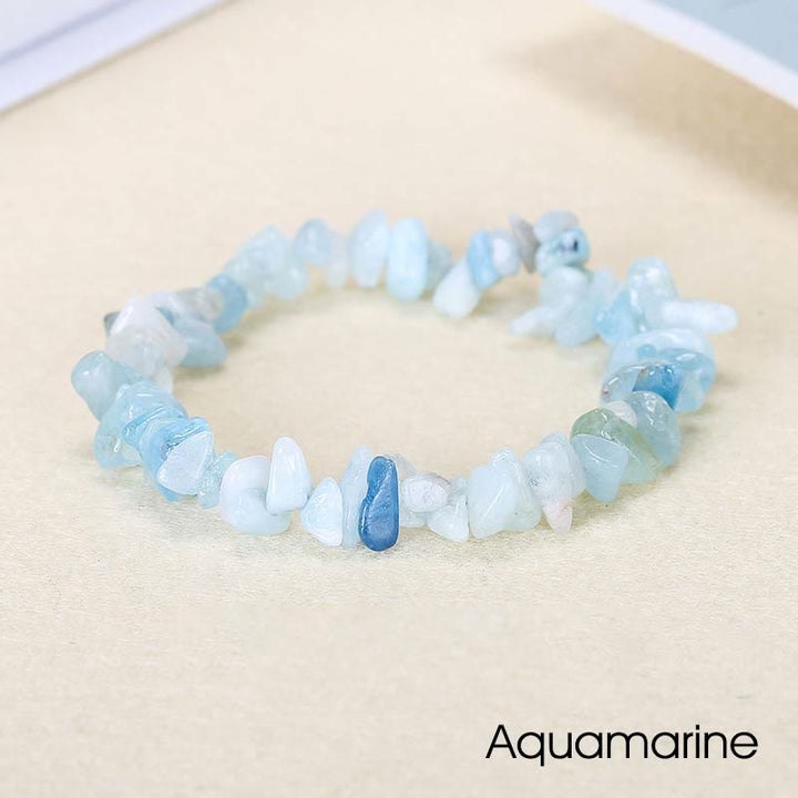 Natural Irregular Shape Crystal Stone Warmth Soothing Bracelet