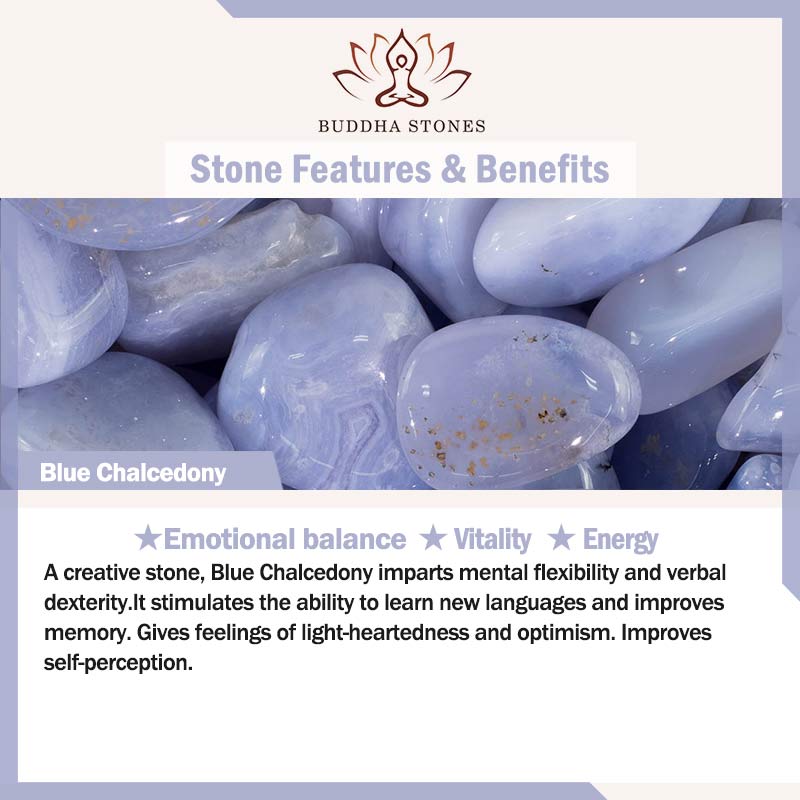 Blue Chalcedony Emotional Balance Bracelet Bangle - image 7