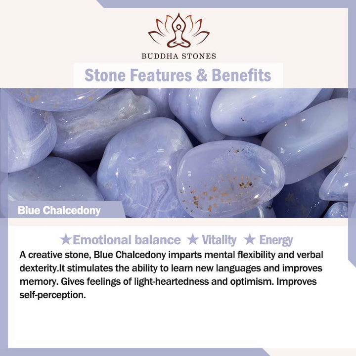 Blue Chalcedony Emotional Balance Bracelet Bangle - image 7