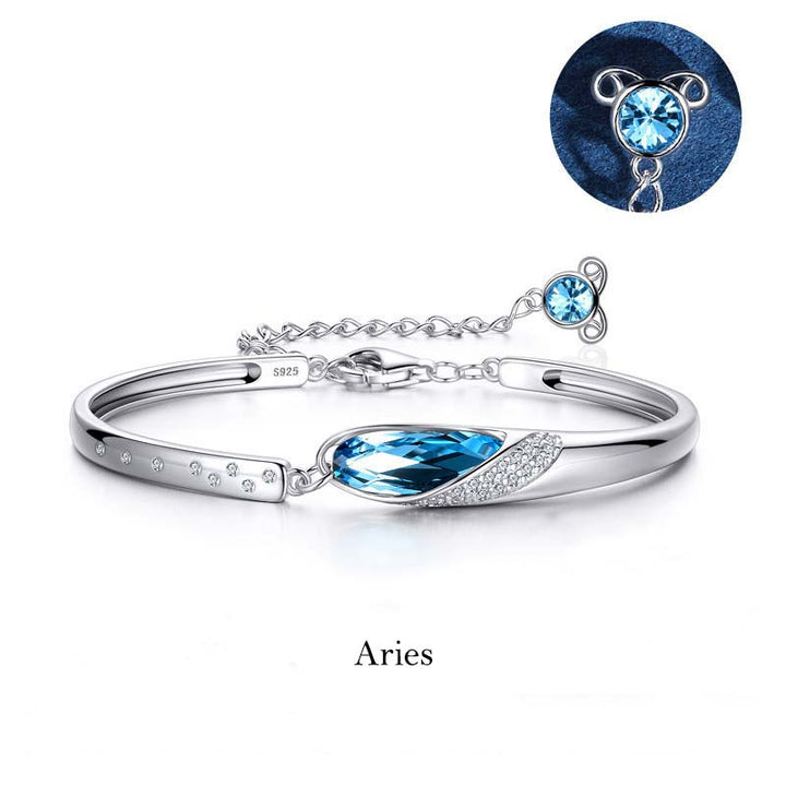 Buddha Stones 925 Silver Plated Copper 12 Constellations of the Zodiac Charm Bracelet - image 11